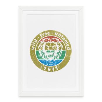 Wild, free & untamed since 04/1971 - Framed poster (27 × 37 cm) - white - Front