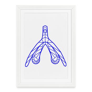 Klitoris_marine - Affiche encadrée (27 × 37 cm) - blanc - Devant
