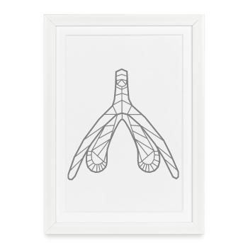 Klitoris_grau - Affiche encadrée (27 × 37 cm) - blanc - Devant