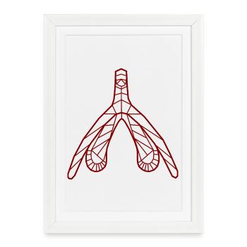 Klitoris_burgund - Affiche encadrée (27 × 37 cm) - blanc - Devant