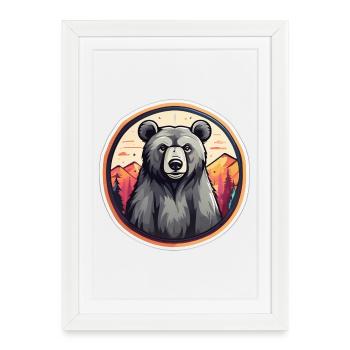 Dawn Mountain Bear - Framed poster (27 × 37 cm) - white - Front