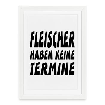 Fleischer - Gerahmtes Poster (27 × 37 cm) - Weiß - Vorne