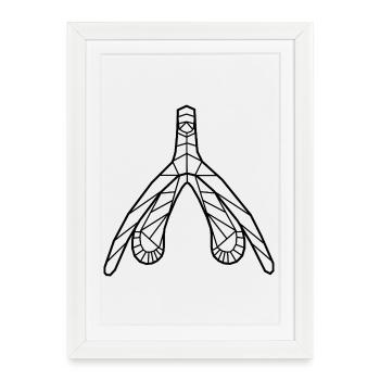 Klitoris_schwarz - Affiche encadrée (27 × 37 cm) - blanc - Devant