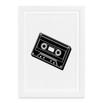 cassette - Affiche encadrée (27 × 37 cm) - blanc - Devant