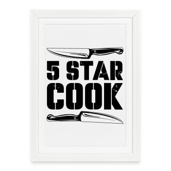 5_star_cook - Affiche encadrée (27 × 37 cm) - blanc - Devant