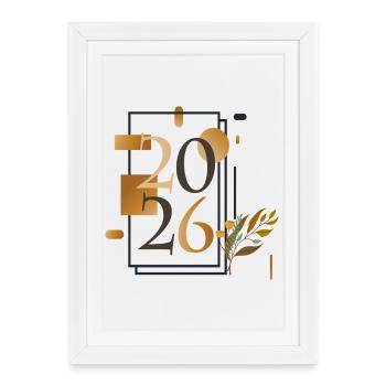 Mon année 2026 - Affiche encadrée (27 × 37 cm) - blanc - Devant