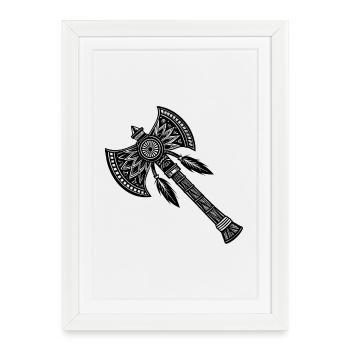 Indian axe - Framed poster (27 × 37 cm) - white - Front