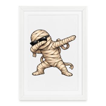 Dabbing Mummy - Framed poster (27 × 37 cm) - white - Front