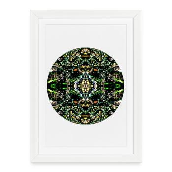 Nature Mandala Pebbles in the River - Framed poster (27 × 37 cm) - white - Front