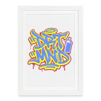 DRTMND Street Art, Dortmund Ruhrpott Shirt, Tote Bag - Framed poster (27 × 37 cm) - white - Front