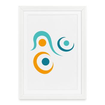 Yoga design_10 - Affiche encadrée (27 × 37 cm) - blanc - Devant