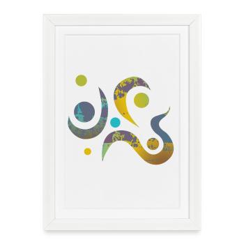 Yoga design_17 - Framed poster (27 × 37 cm) - white - Front