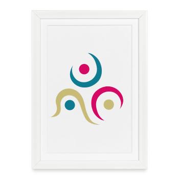 Yoga design_9 - Affiche encadrée (27 × 37 cm) - blanc - Devant