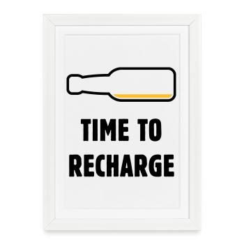 Temps de recharger (Bière / Bière / Pourriture 2C) - Affiche encadrée (27 × 37 cm) - blanc - Devant