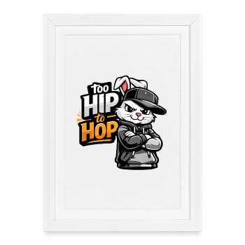 Hip Hop Bunny - Framed poster (27 × 37 cm) - white - Front