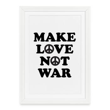 Make love not war - Framed poster (27 × 37 cm) - white - Front