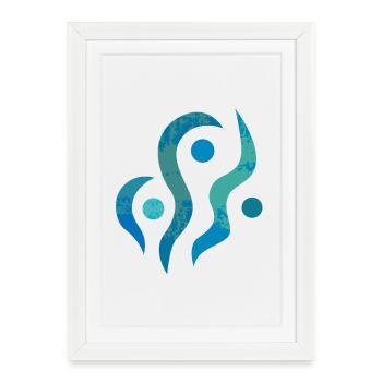 Yoga design_36 - Framed poster (27 × 37 cm) - white - Front