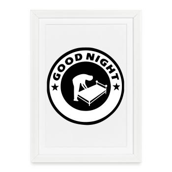 Bonne nuit Bonne nuit - Affiche encadrée (27 × 37 cm) - blanc - Devant