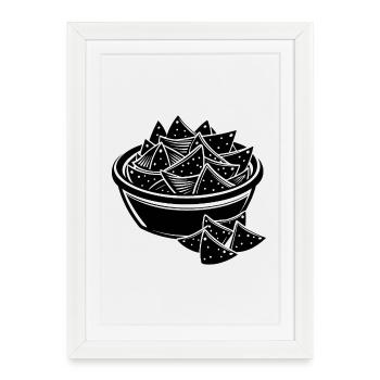 Chips and Dip Nachos - Framed poster (27 × 37 cm) - white - Front