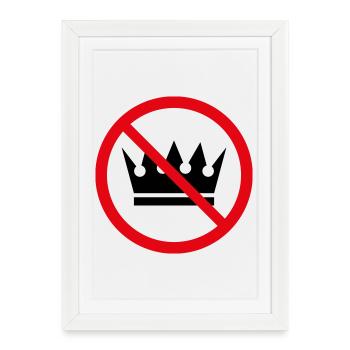 No Kings! (Protest Sign / POS 2C) - Framed poster (27 × 37 cm) - white - Front