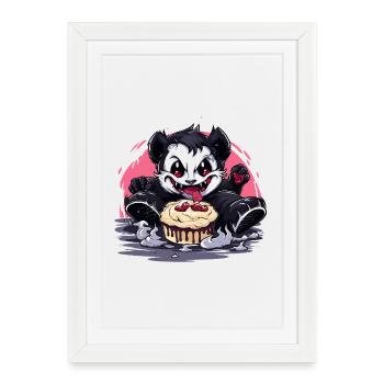 Chaos du Gâteau Husky - Affiche encadrée (27 × 37 cm) - blanc - Devant