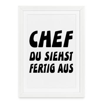 Chef - Gerahmtes Poster (27 × 37 cm) - Weiß - Vorne