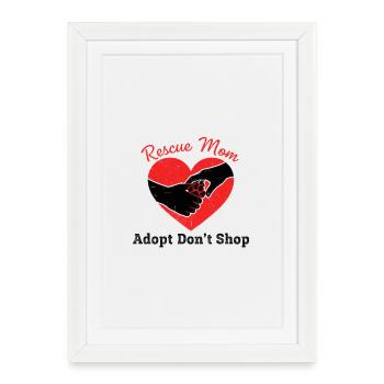Animal Welfare Dog Paw Logo - Framed poster (27 × 37 cm) - white - Front