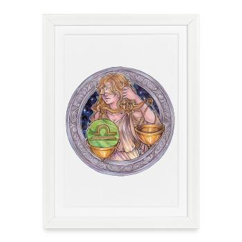 Zodiac Sign Zodiac Libra Libra Gift - Framed poster (27 × 37 cm) - white - Front