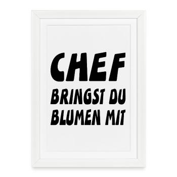 Chef - Gerahmtes Poster (27 × 37 cm) - Weiß - Vorne