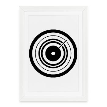 Cible Flèche Icône de Fléchette - Affiche encadrée (27 × 37 cm) - blanc - Devant