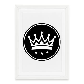 Crown Symbol - Framed poster (27 × 37 cm) - white - Front