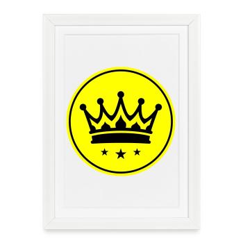 Crown Symbol - Framed poster (27 × 37 cm) - white - Front