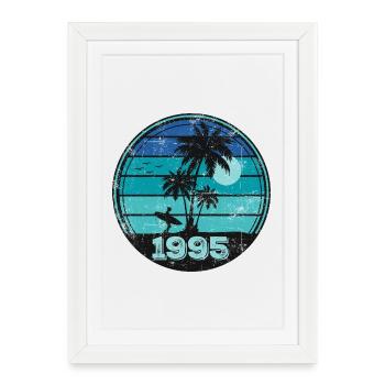Millésime 1995 - Affiche encadrée (27 × 37 cm) - blanc - Devant