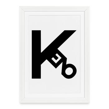 Keno black - Framed poster (27 × 37 cm) - white - Front