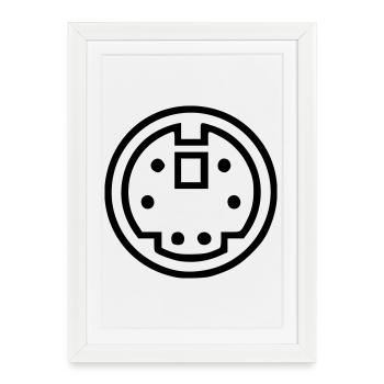 ADB connector - Framed poster (27 × 37 cm) - white - Front