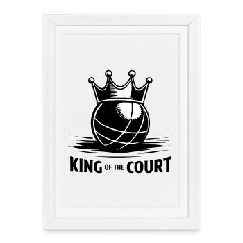 Champion du roi de la cour de boccia - Affiche encadrée (27 × 37 cm) - blanc - Devant