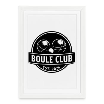 Boule Club Classic Sport Emblem - Framed poster (27 × 37 cm) - white - Front
