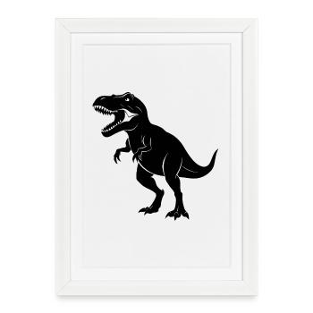 Tyrannosaure rex - Affiche encadrée (27 × 37 cm) - blanc - Devant
