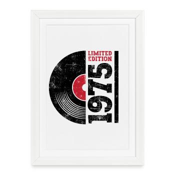 Millésime 1975 - Affiche encadrée (27 × 37 cm) - blanc - Devant