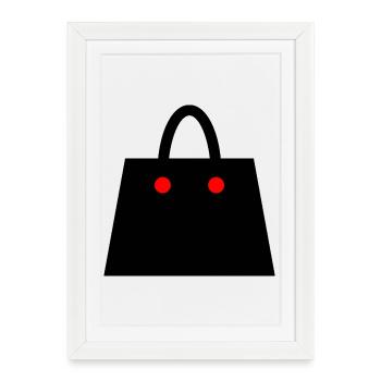 Sac à main - Affiche encadrée (27 × 37 cm) - blanc - Devant