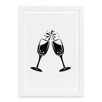 Toasts - Framed poster (27 × 37 cm) - white - Front