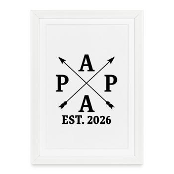 Dad 26 Dad Is 2026 New Dad - Framed poster (27 × 37 cm) - white - Front