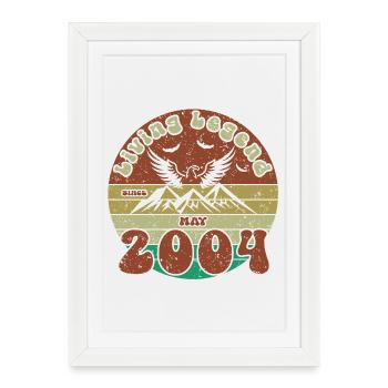 22nd Birthday Living Legend since VIN 05/2004 - Framed poster (27 × 37 cm) - white - Front