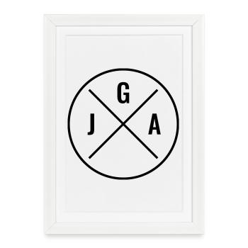 Enterrement de vie de garçon - Affiche encadrée (27 × 37 cm) - blanc - Devant