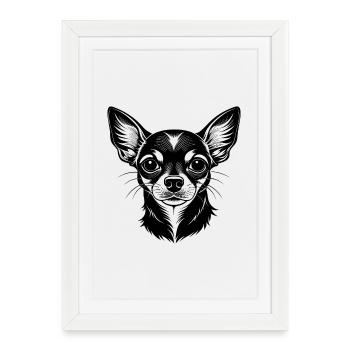 Chihuahua - Framed poster (27 × 37 cm) - white - Front