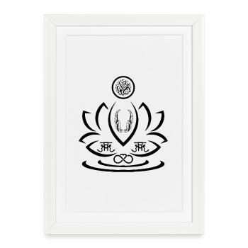 Meditation Wings - Black Version - Framed poster (27 × 37 cm) - white - Front