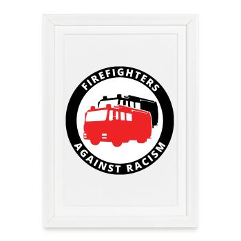 Firefighters Against Racism Symbol - Framed poster (27 × 37 cm) - white - Front