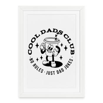 Cool Dads Club - Framed poster (27 × 37 cm) - white - Front