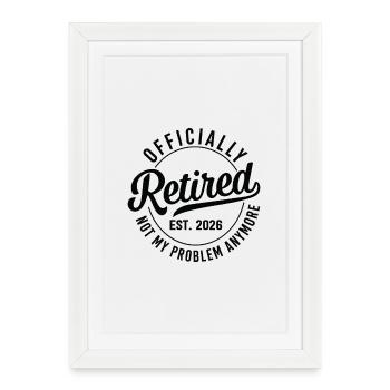 Tampon officiellement retraité - Affiche encadrée (27 × 37 cm) - blanc - Devant