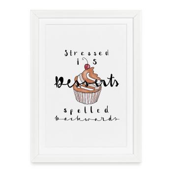 Cupcake - Affiche encadrée (27 × 37 cm) - blanc - Devant
